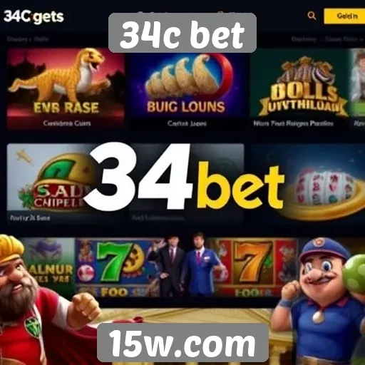 Variedade de jogos disponíveis na 34c bet